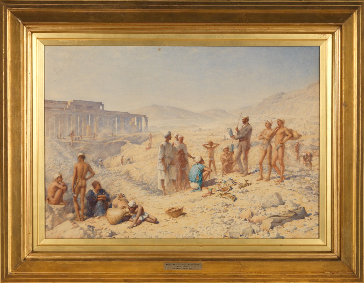 Ásatások Egyiptomban: Petrie professzor Thébában alkotó: Henry Wallis