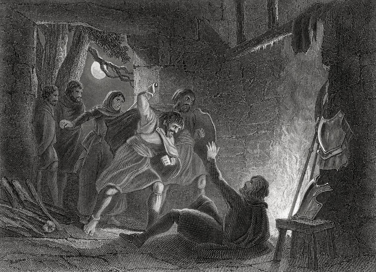 Desmond grófjának halála, Thomas Wright „Írország története” című művéből, 1854 körül megjelent alkotó: Henry Warren