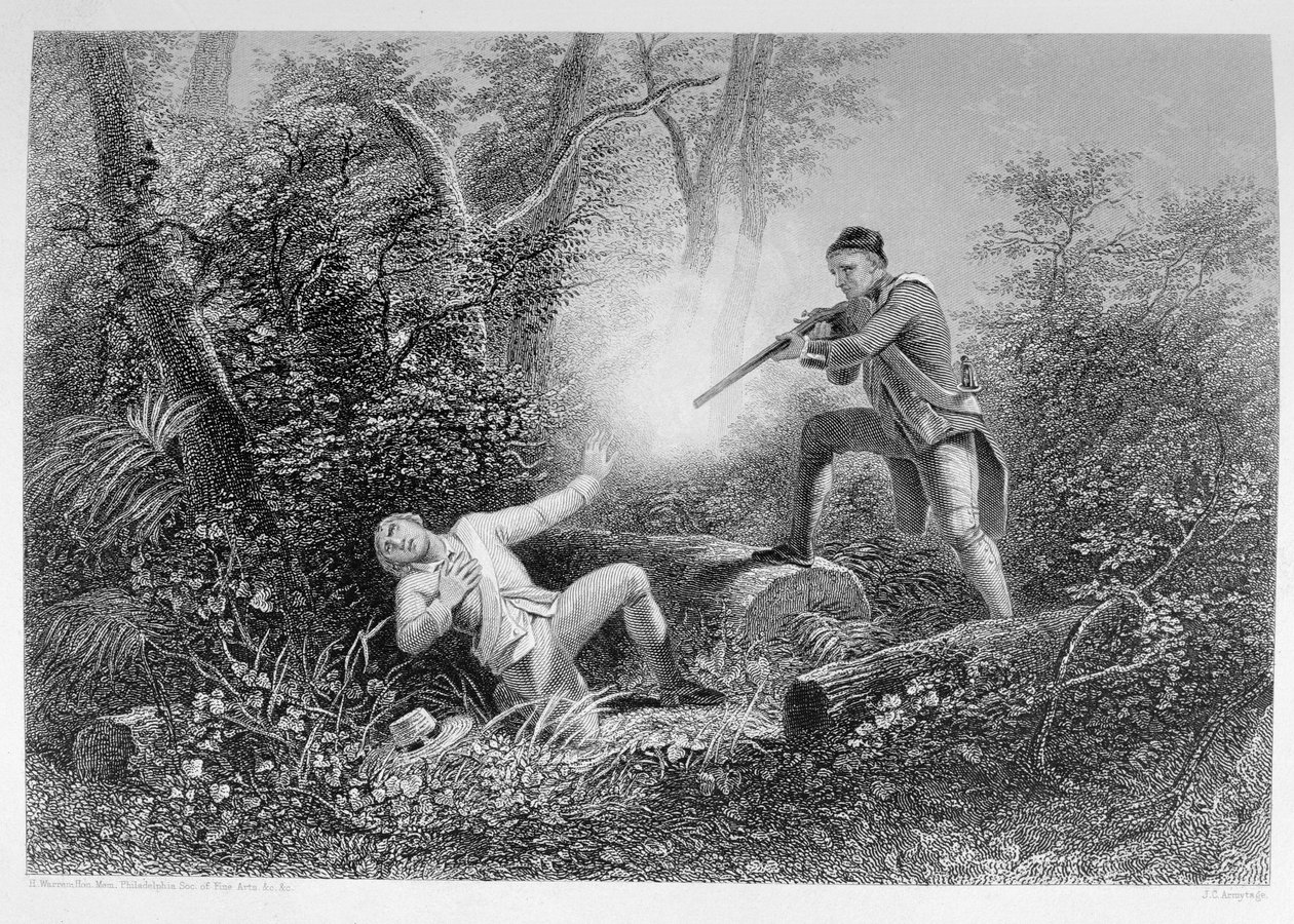 The Fratricide at Wyoming, 1778, „The History of the United States”, 20. évf. Én, Charles Mackay, metszett James Charles Armytage (kb. 1820-97) alkotó: Henry Warren