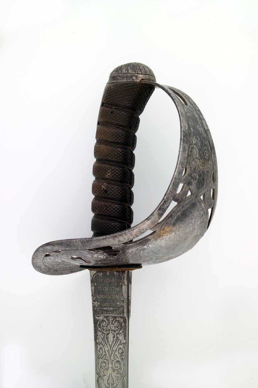 Türwhitt Pulman kapitány tüzértisztjének kardja, bengáli tüzérség, 1859 alkotó: Henry Wilkinson