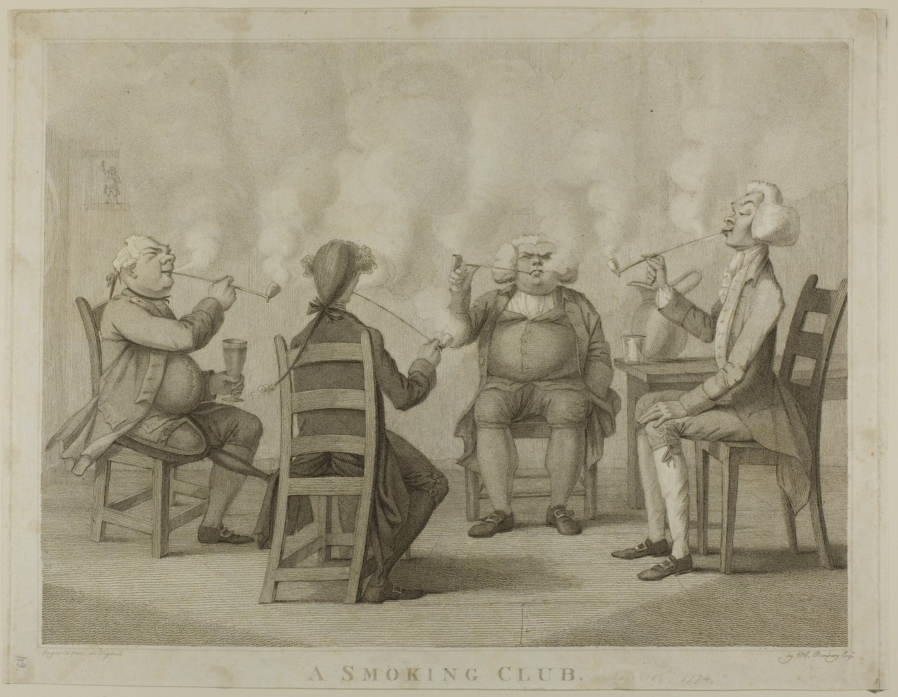Dohányzóklub alkotó: Henry William Bunbury