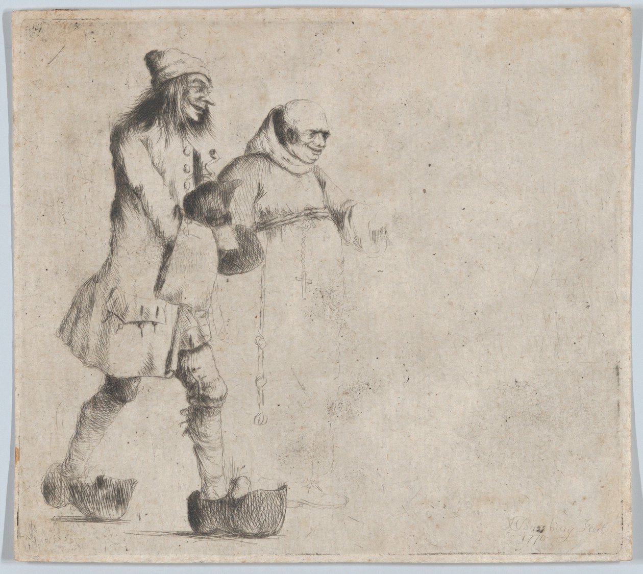 Boldog paraszt és szerzetes, 1770. alkotó: Henry William Bunbury