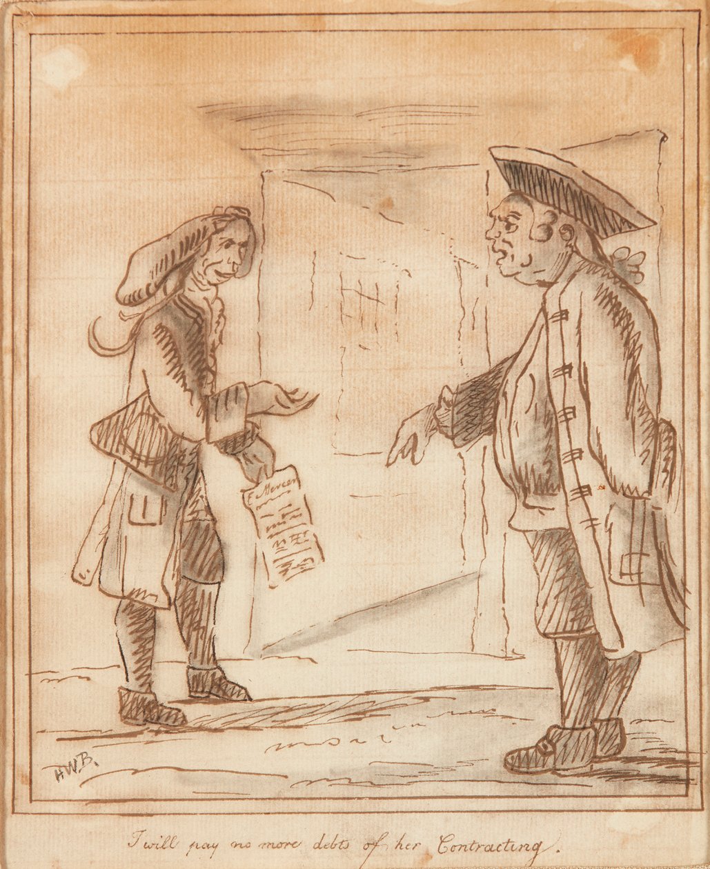 Nem fizetek több adósságot a szerződésével kapcsolatban (tinta) alkotó: Henry William Bunbury