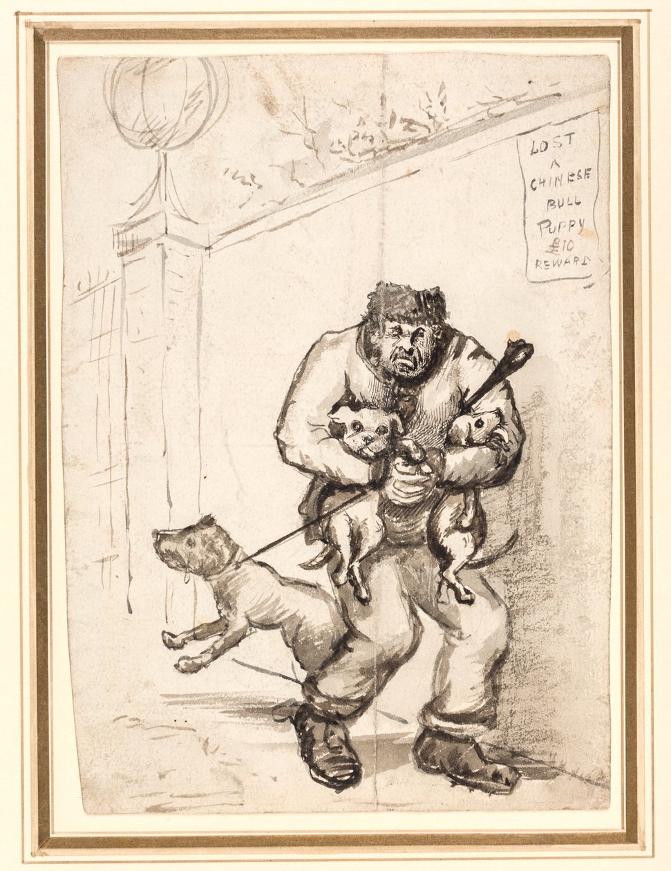 Elveszett kínai bika kiskutya 10 GBP jutalom alkotó: Henry William Bunbury