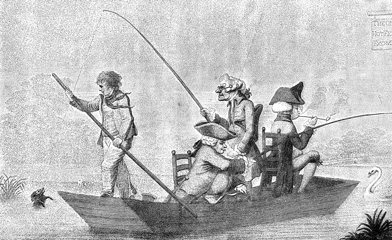 Türelem egy puntban, 1792. alkotó: Henry William Bunbury