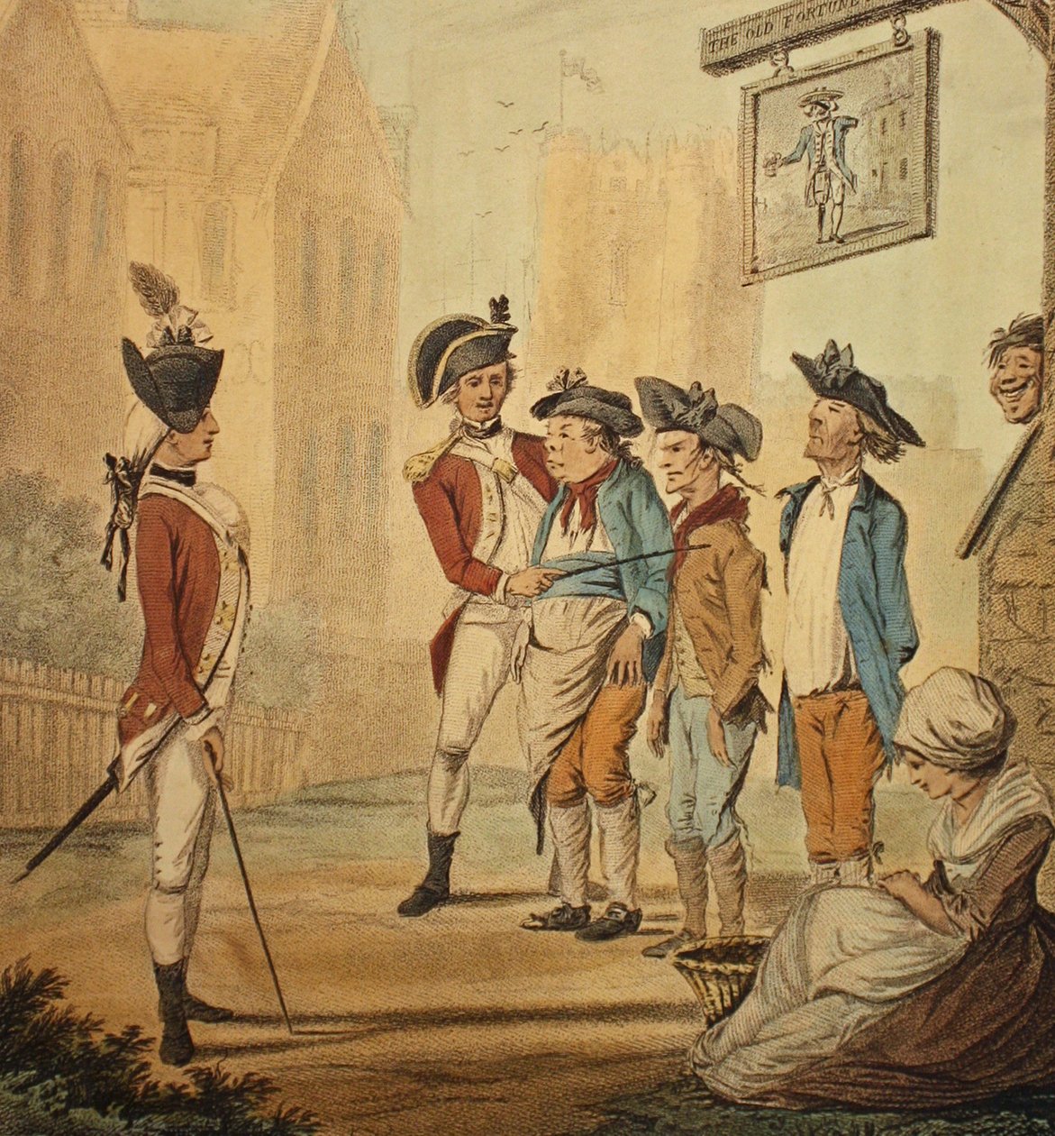 "Recruits" 1780-ban jelent meg alkotó: Henry William Bunbury