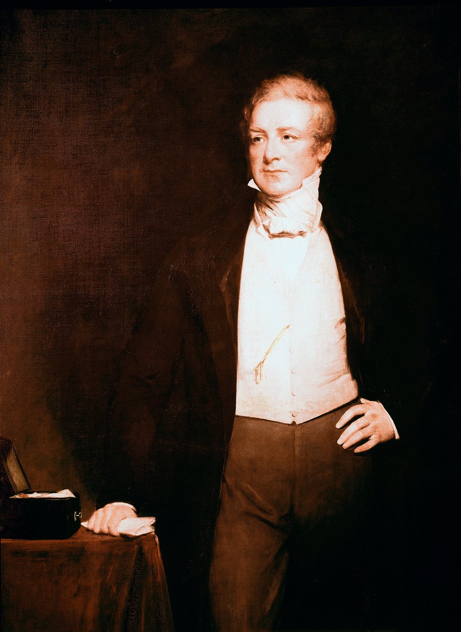 Sir Robert Peel (1788-1850), politikus portréja Henry William Pickersgill (1782-1875) festménye 19. század 240,7 x 147 cm, London, National Portré Gallery alkotó: Henry William Pickersgill