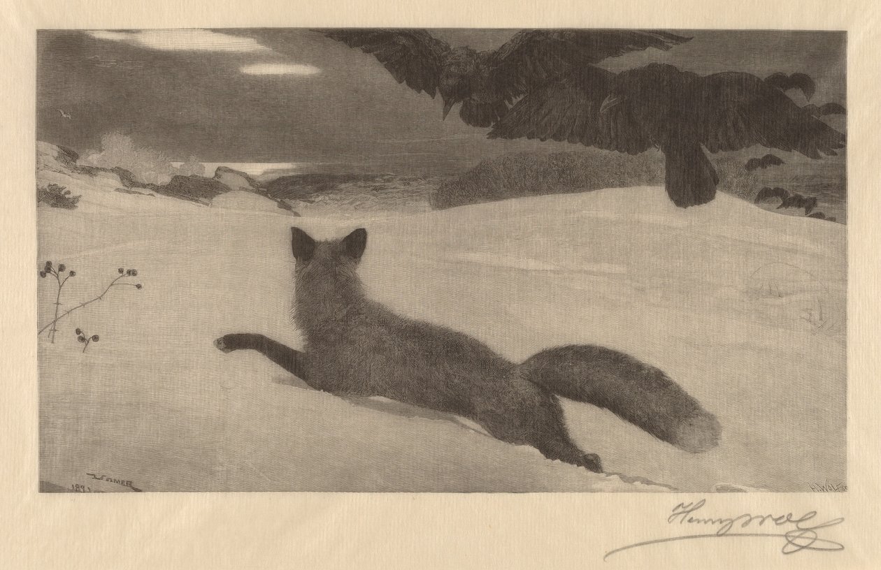 Tél, a rókavadászat alkotó: Henry Wolf after Winslow Homer