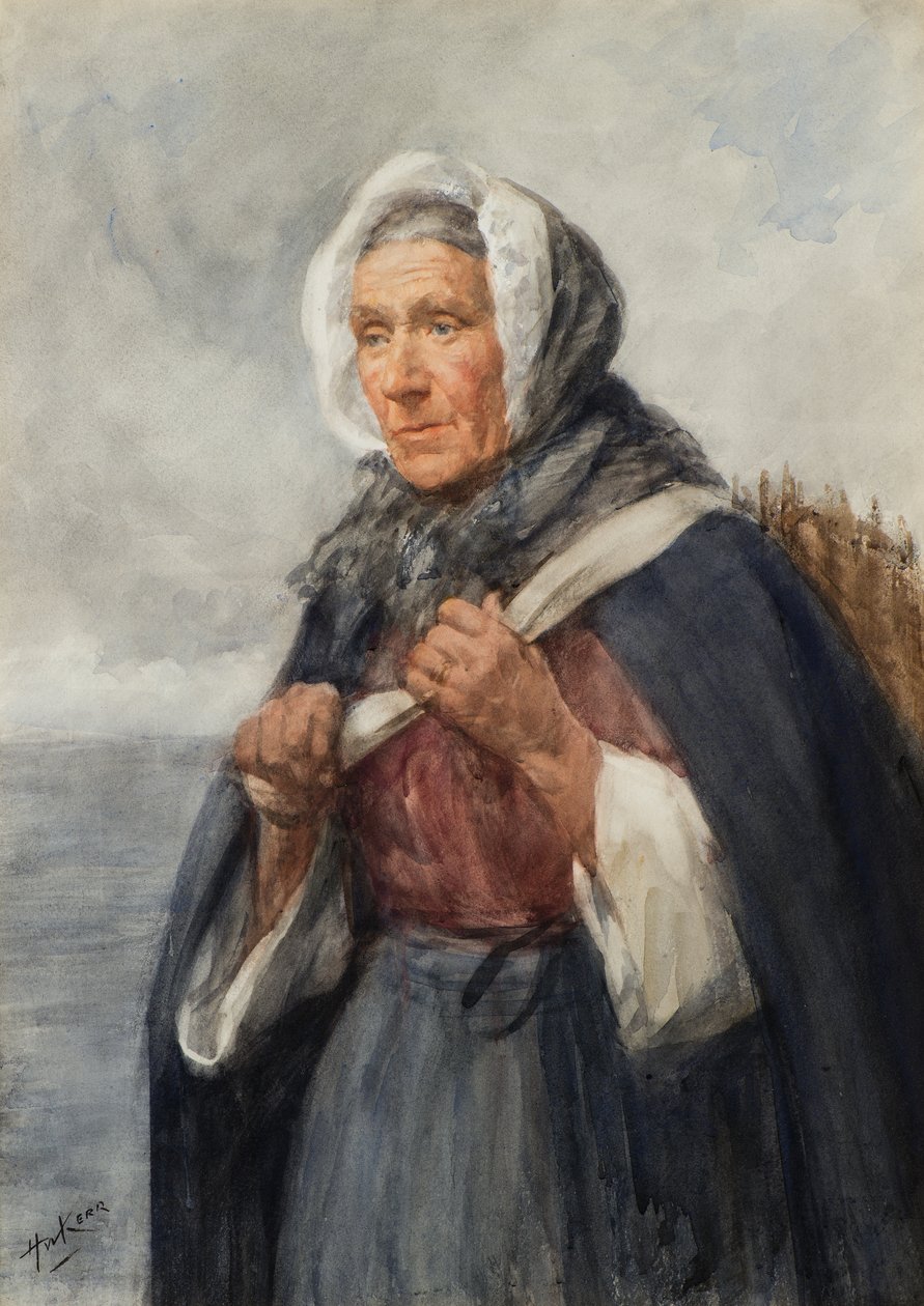 Egy Newhaven Fishwife (akvarell) alkotó: Henry Wright Kerr
