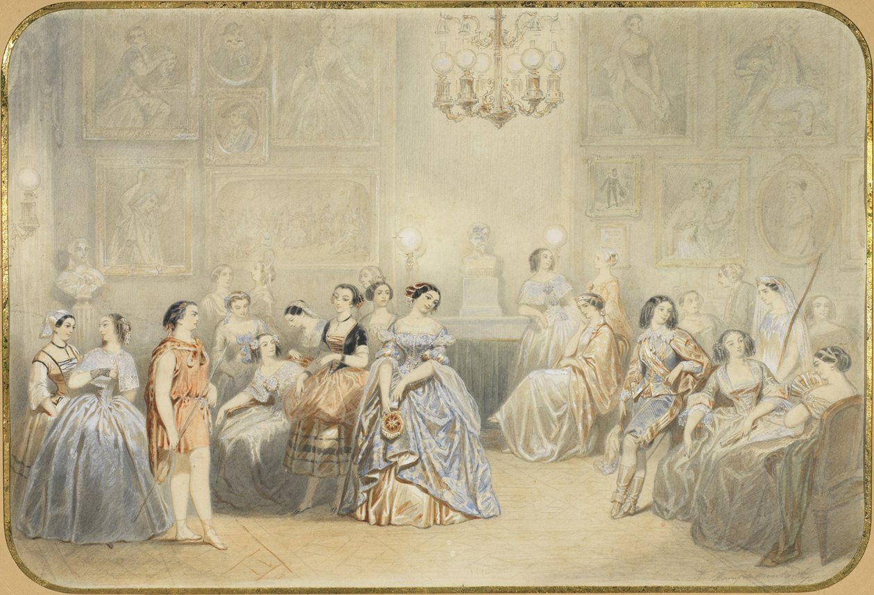 Élisa Rachel a Comédie Française előcsarnokában alkotó: Henry de Montault
