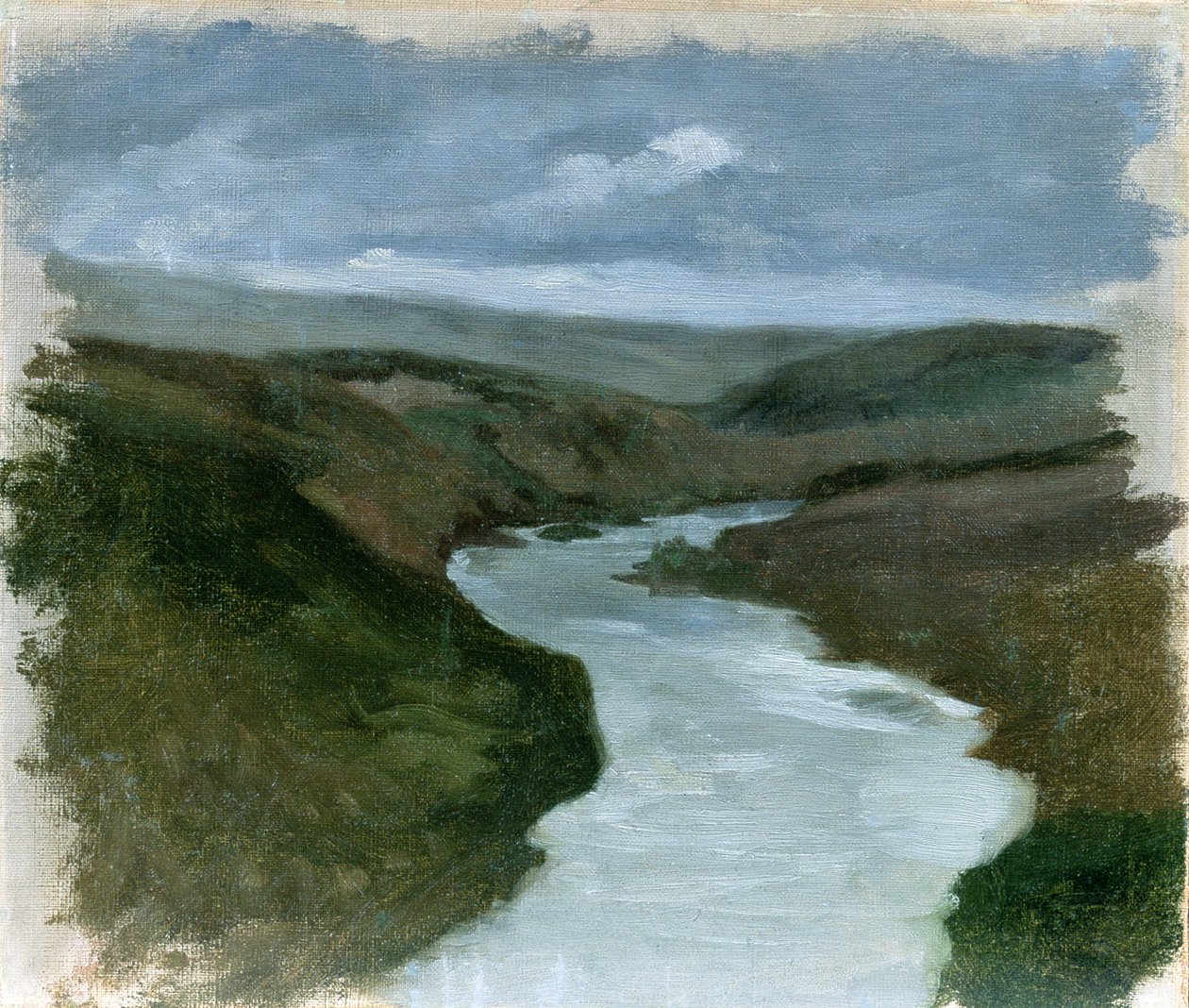 Táj a Dnyeper folyó felől, 1878-89 körül alkotó: Henryk Hipolit Rodakowski