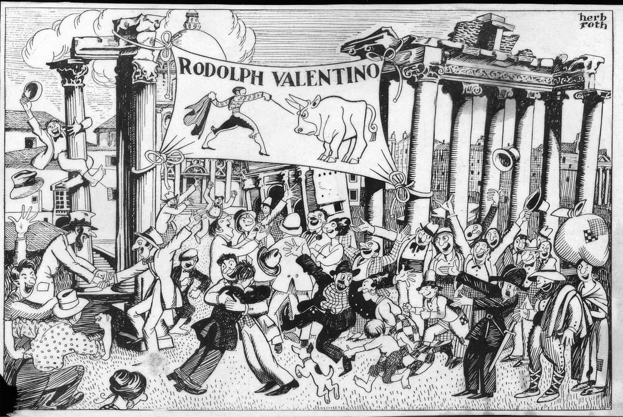 Rudolph Valentino érkezése alkotó: Herb Roth