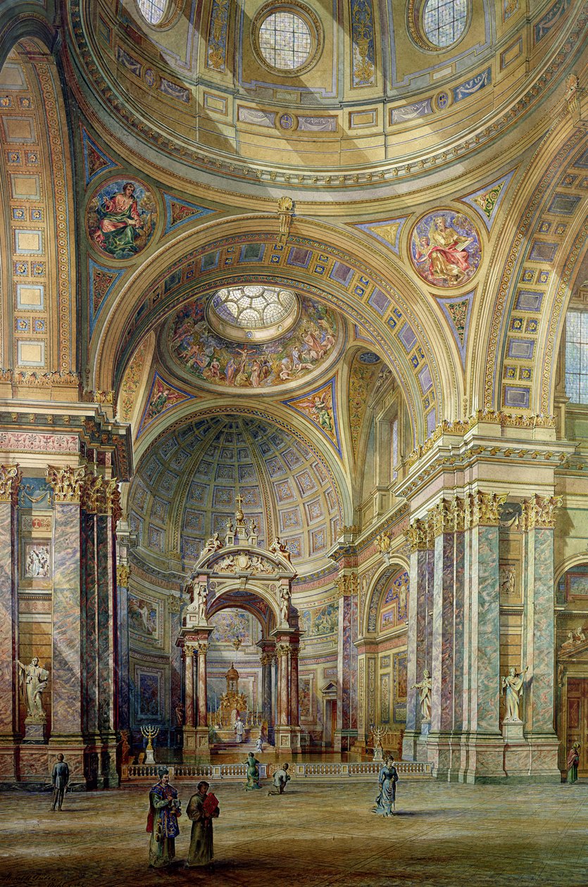 A Brompton Oratory belső képe alkotó: Herbert A. Gribble
