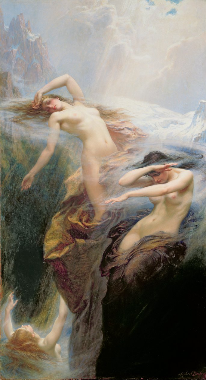 A hegyi ködök vagy a köd Clyties-jei, 1912 alkotó: Herbert James Draper