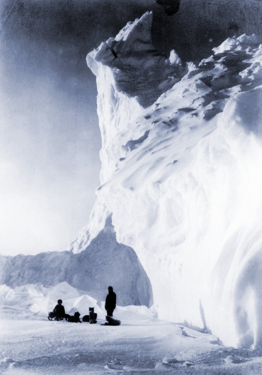 Kutyacsapat pihenő a Terra Nova Expedíció alatt, 1910 alkotó: Herbert Ponting