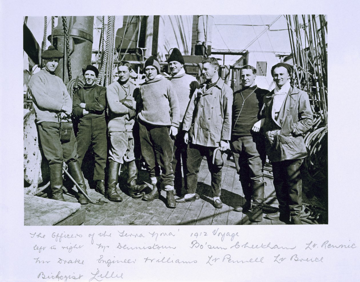 A Scott kapitány által vezetett Terra Nova expedíció (1910-13) tisztjei a Déli-sarkra. alkotó: Herbert Ponting