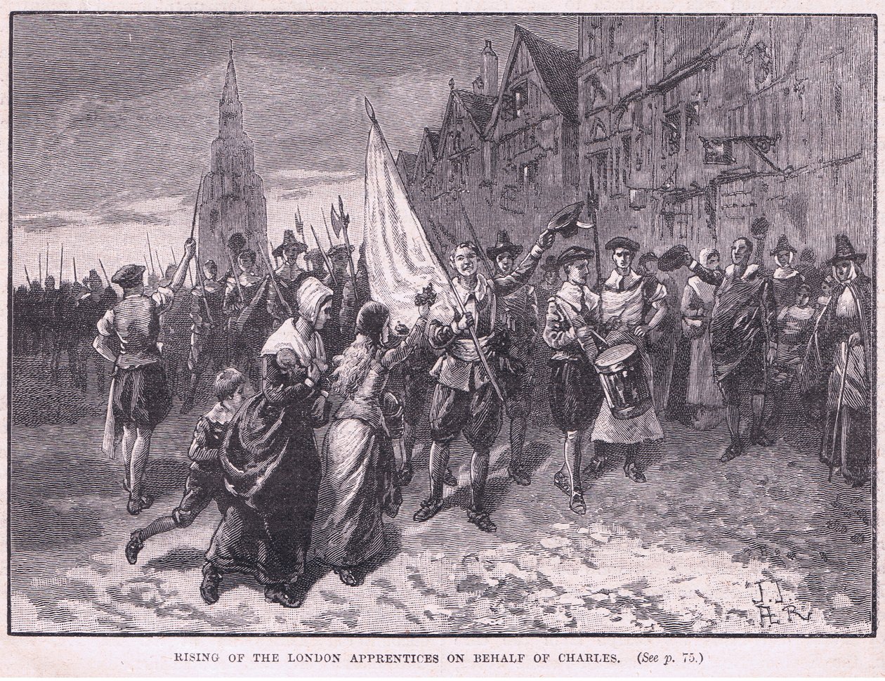 A londoni tanoncok felemelkedése I. Károly nevében 1648-ban alkotó: Herbert Railton