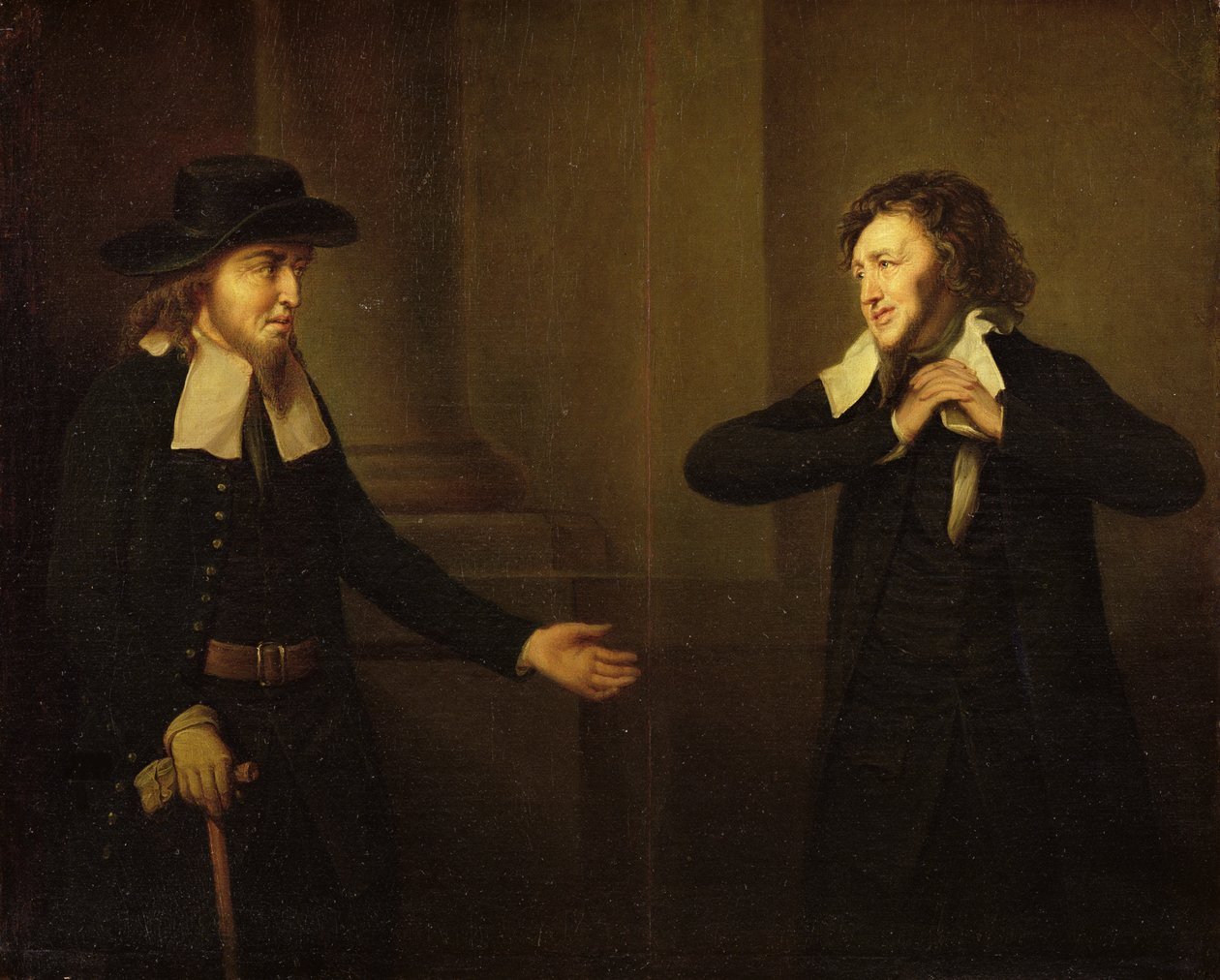 Shylock és Tubal a III. felvonásból, William Shakespeare „A velencei kereskedő” ii. jelenetéből alkotó: Herbert Stoppelaer