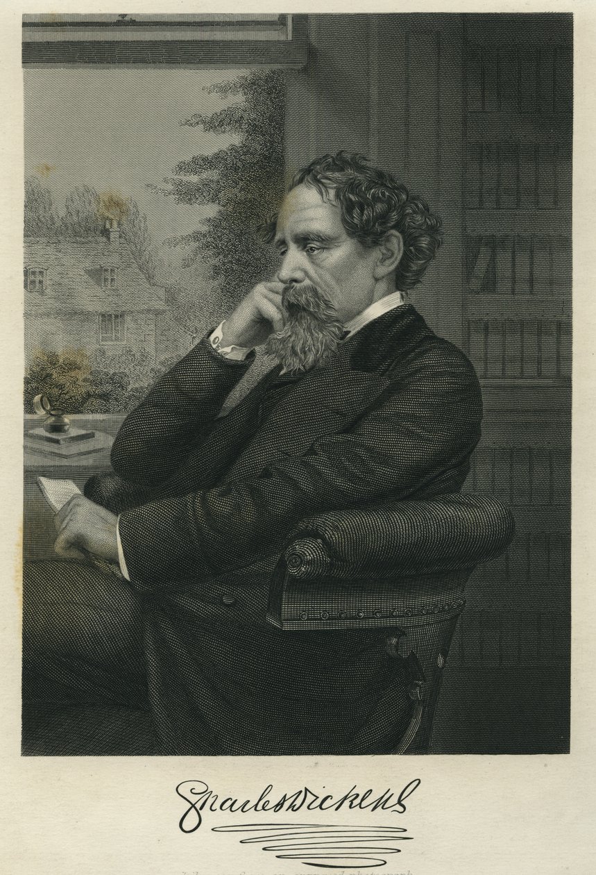 Charles Dickens, Portré Watkins fényképéből alkotó: Herbert Watkins