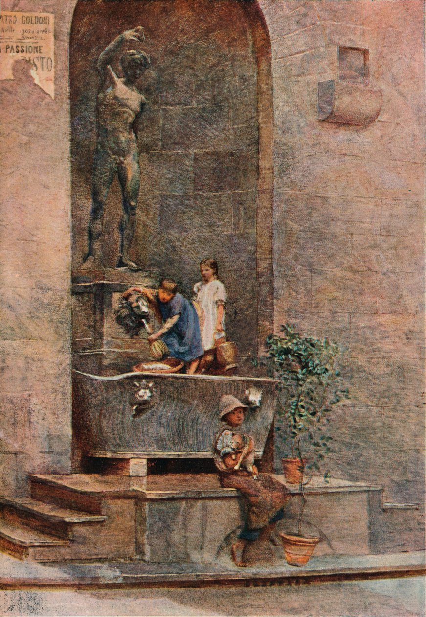 "A szökőkút", 1904 alkotó: Herbert Alexander Collins