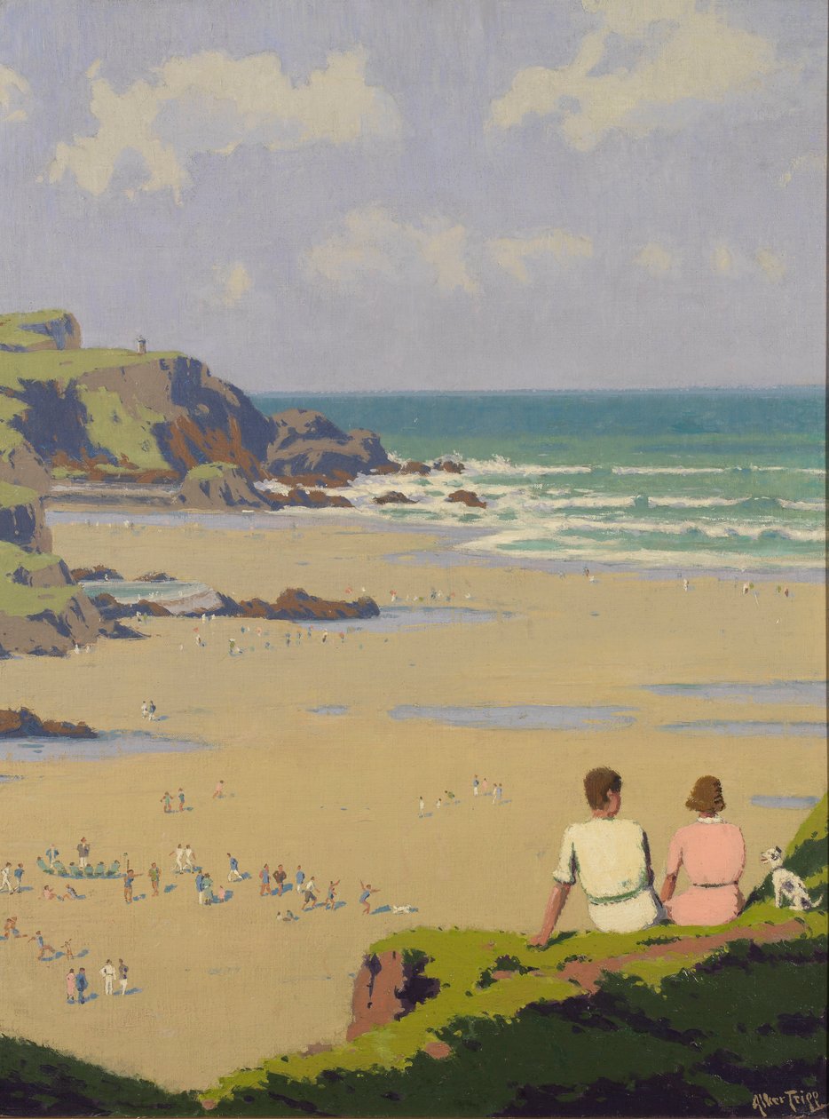Summerleaze Beach (olaj, vászon) alkotó: Herbert Alker Tripp