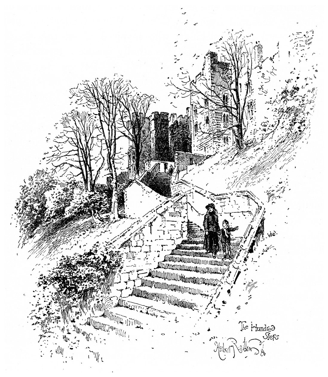 A száz lépés, windsori kastély, 1888. alkotó: Herbert Arthur