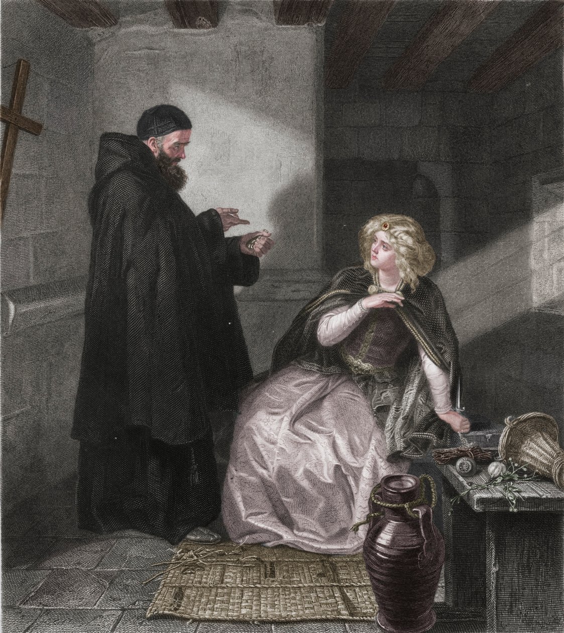 Júlia Lőrinc barát cellájában, 1867 alkotó: Herbert Bourne