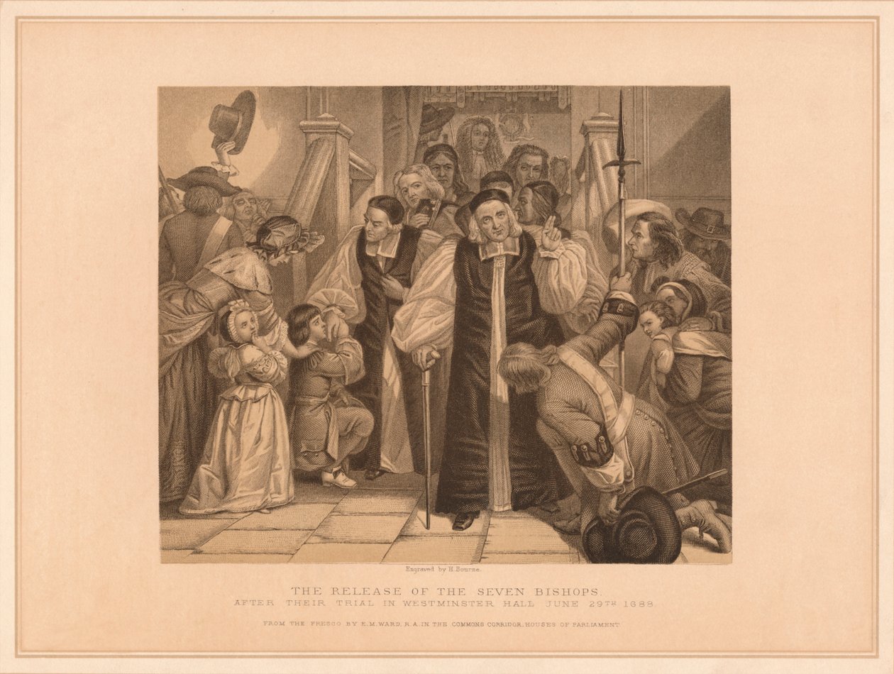 A hét püspök szabadon bocsátása, 1688-1878 alkotó: Herbert Bourne