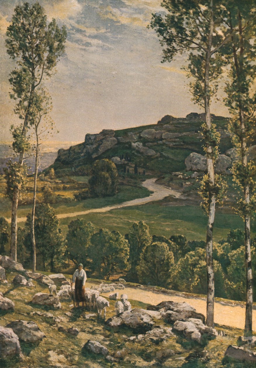 „Egy hegyi út Provence-ban”, 1904, 1930 körül. alkotó: Herbert Edwin Pelham Hughes Stanton