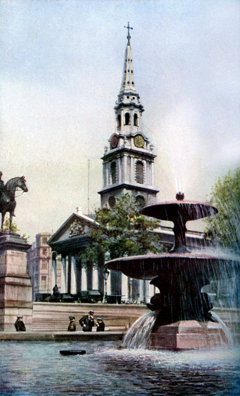St Martin-in-the-Fields templom, Trafalgar Square, London, 1930-as évek. alkotó: Herbert Felton