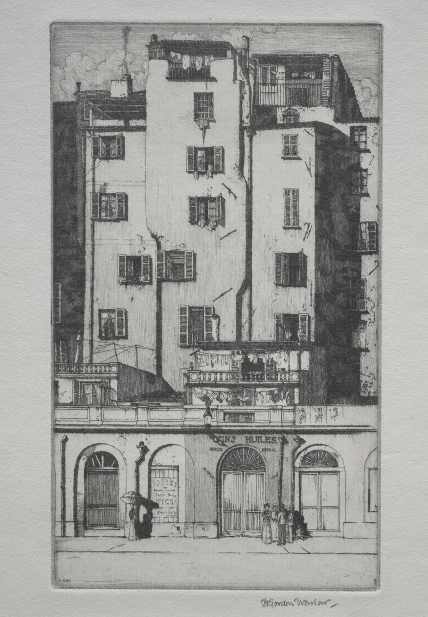 Magas házak, Menton alkotó: Herbert Gordon Warlow