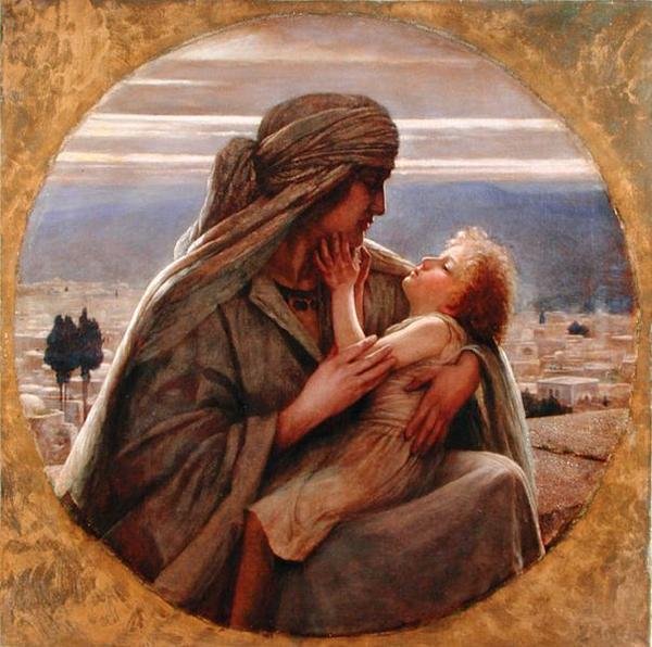 Egy este Názáretben (olaj, vászon) alkotó: Herbert Gustave Schmalz