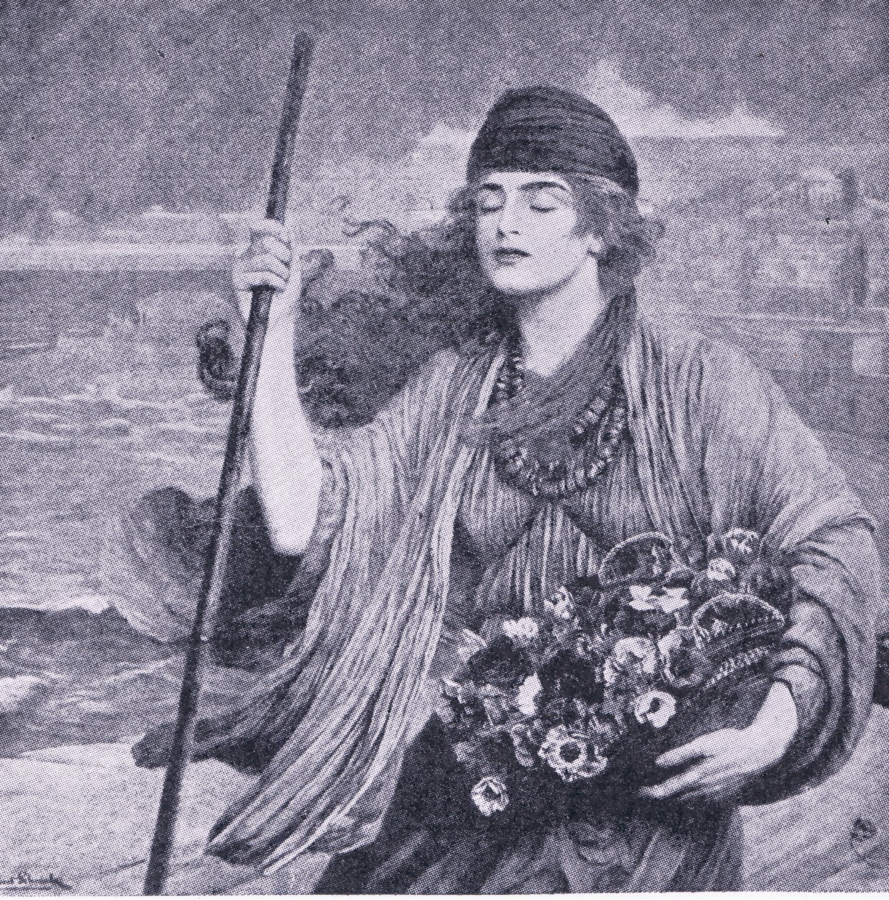 Nydia, a pompeii vak lány, illusztráció a világ legjobb könyveinek könyvtárából, 1940 körül alkotó: Herbert Gustave Schmalz