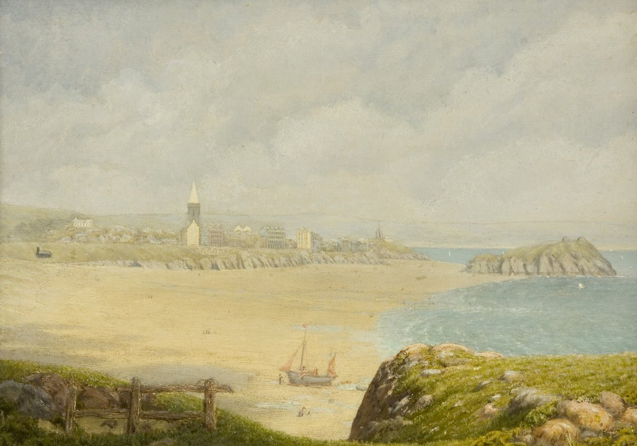 Tenby, a tengerpart (Olaj, vászon) alkotó: Herbert Isambard Owen