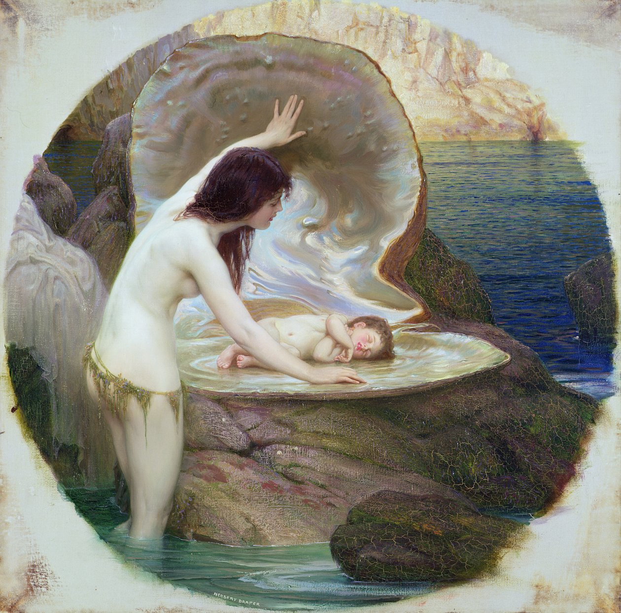 Egy vízi baba, 1900 körül (olaj, vászon) alkotó: Herbert James Draper