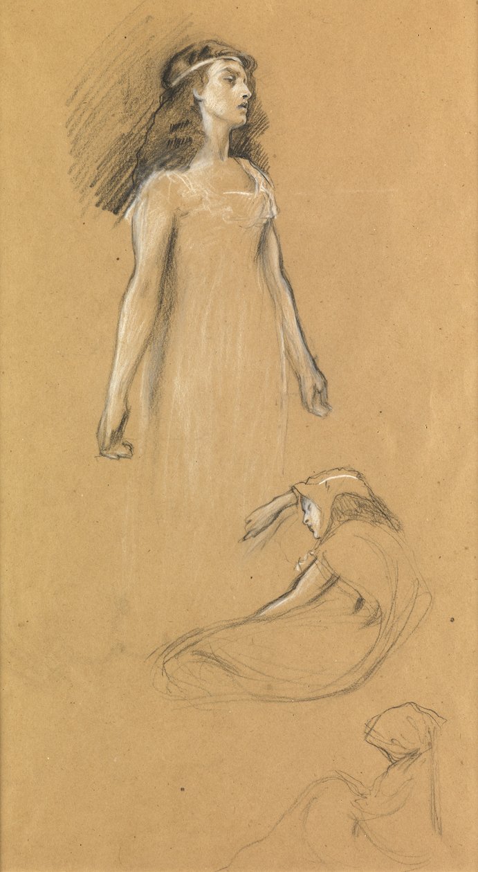 Tanulmány a "Tristram és Yseult" számára, 1901 körül alkotó: Herbert James Draper