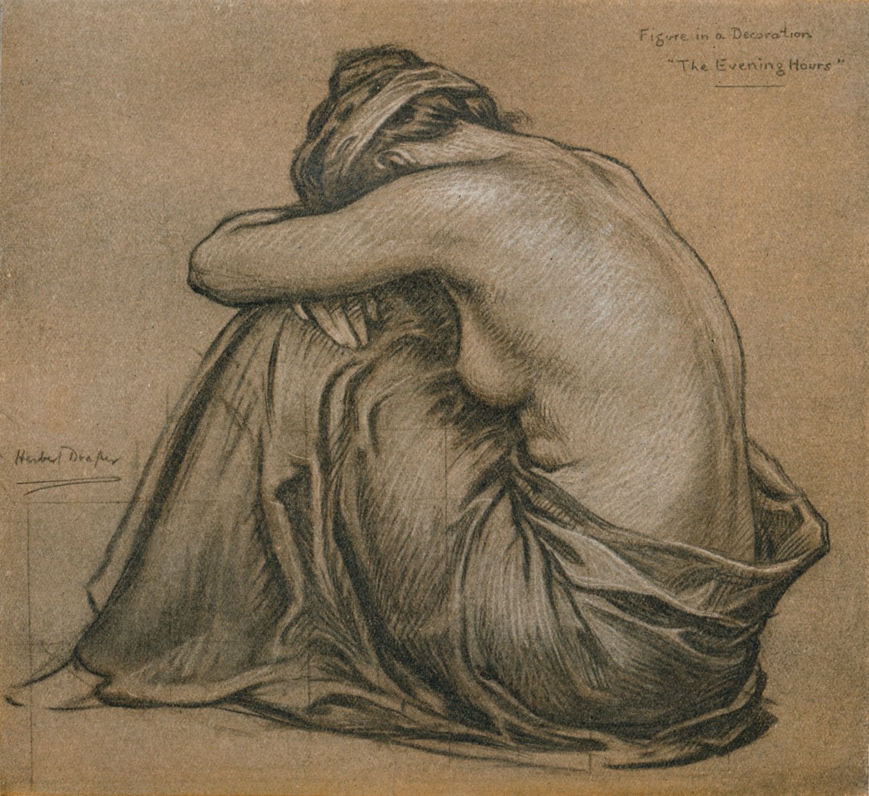Study for a Decoration, The Evening Hours, c1916 alkotó: Herbert James Draper