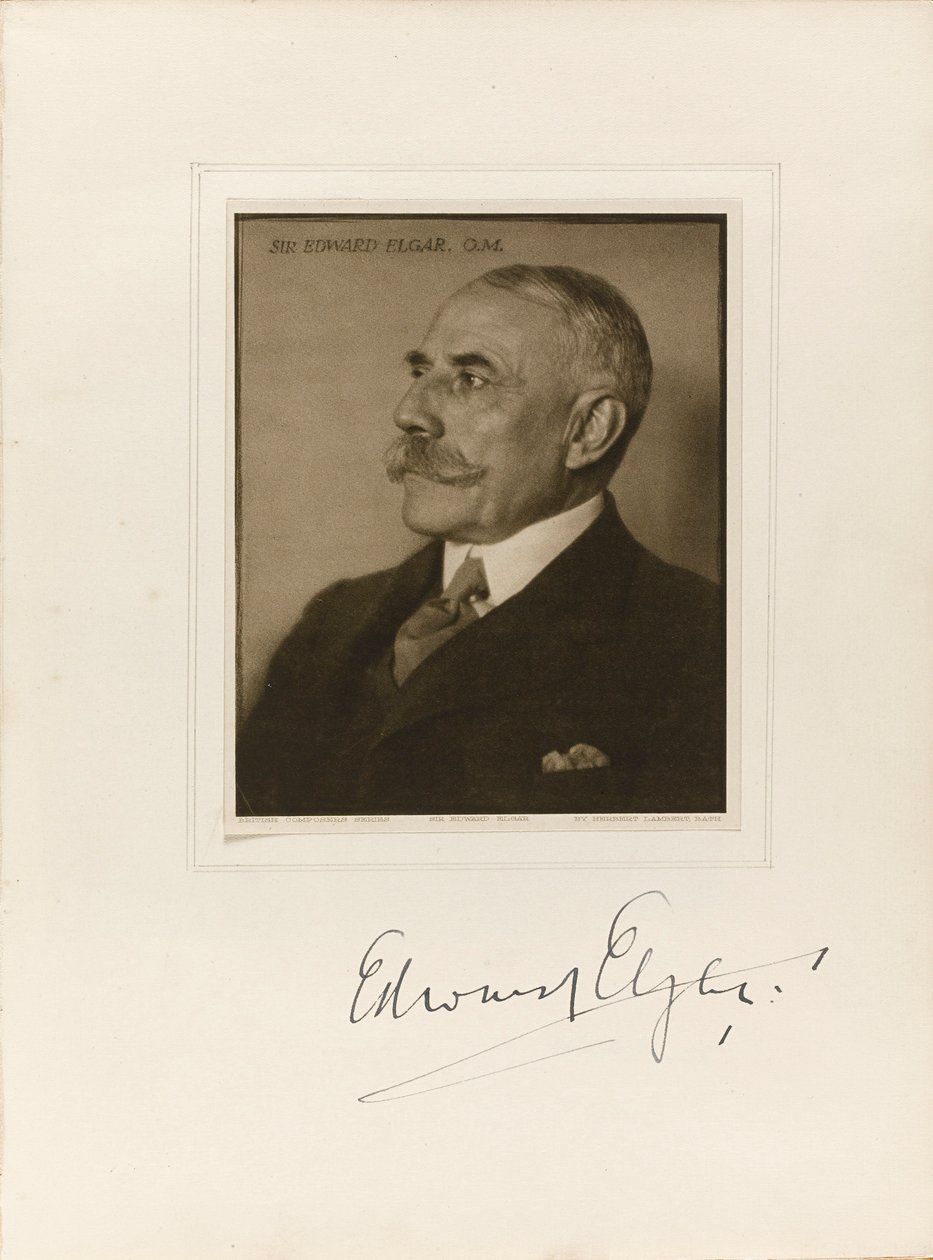 Sir Edward William Elgar zeneszerző portréja 1857-1934, 1923. alkotó: Herbert Lambert