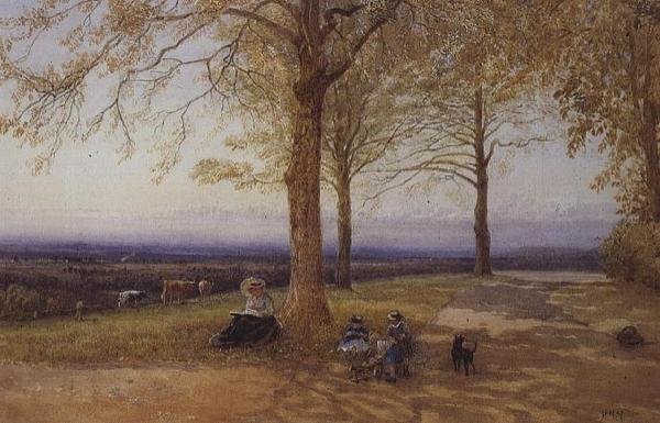 Anya és gyermeke a tájban alkotó: Herbert Menzies Marshall