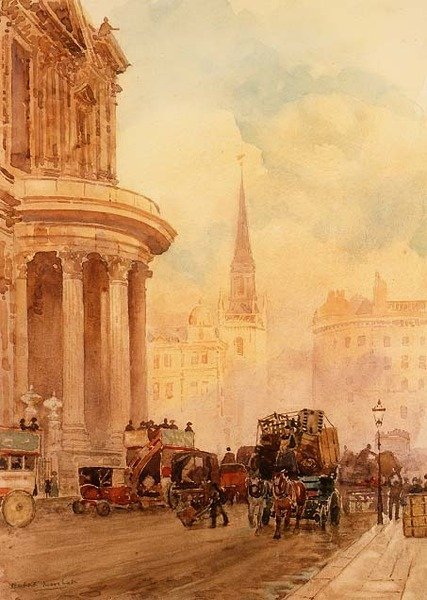 Szent Pál templomkert (akvarell) alkotó: Herbert Menzies Marshall