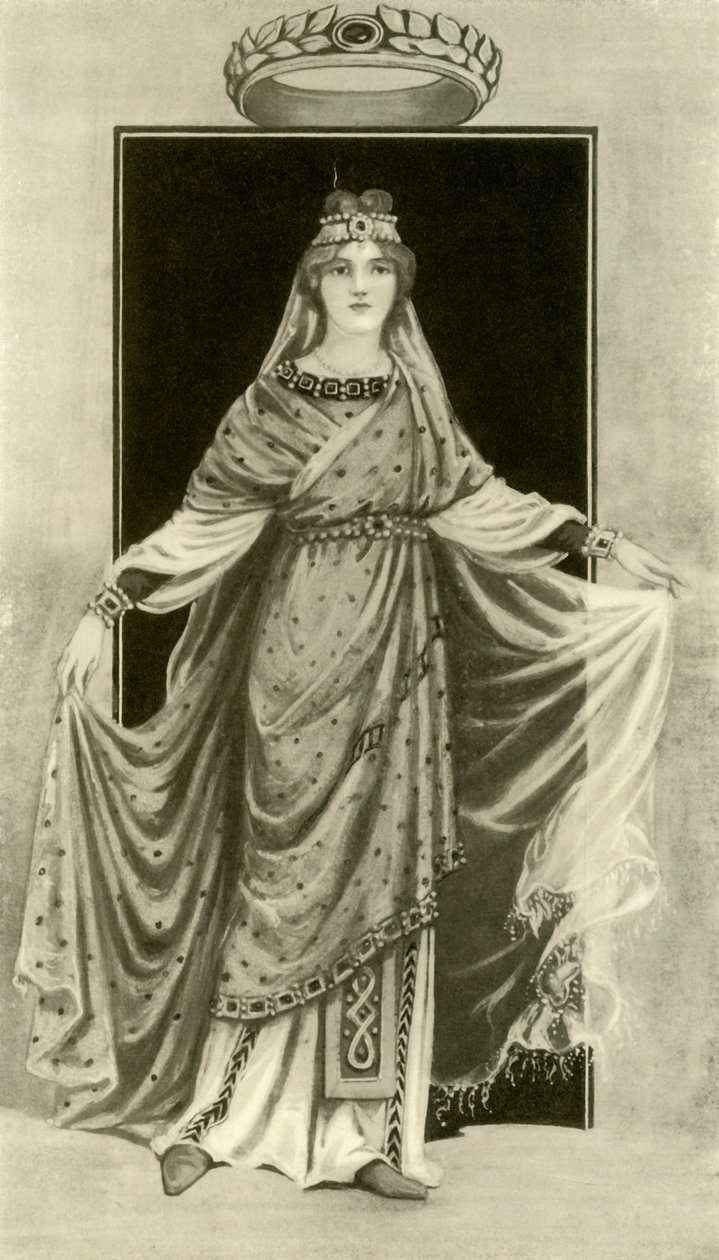 A hatodik század nemes hölgye, i.sz., 1924. alkotó: Herbert Norris