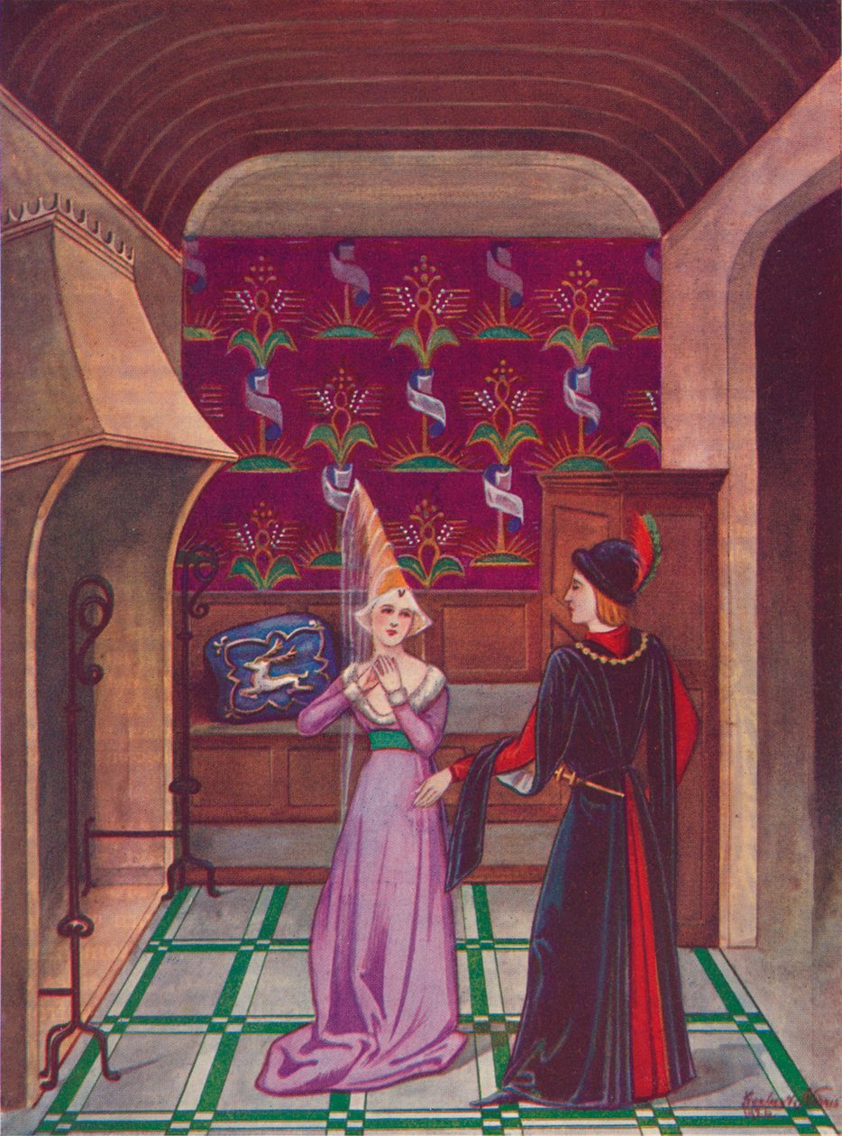 Egy belső. XV. század vége, 1926 alkotó: Herbert Norris
