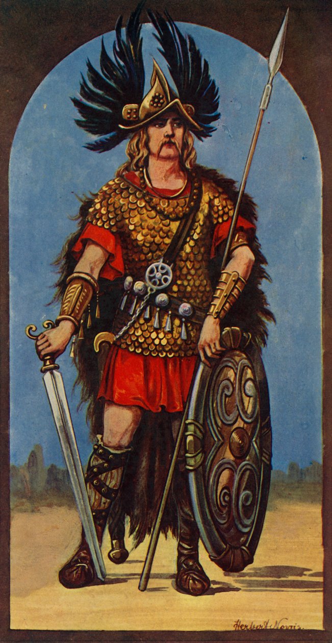 Hengist, a Angles főnöke, 449, 1924. alkotó: Herbert Norris