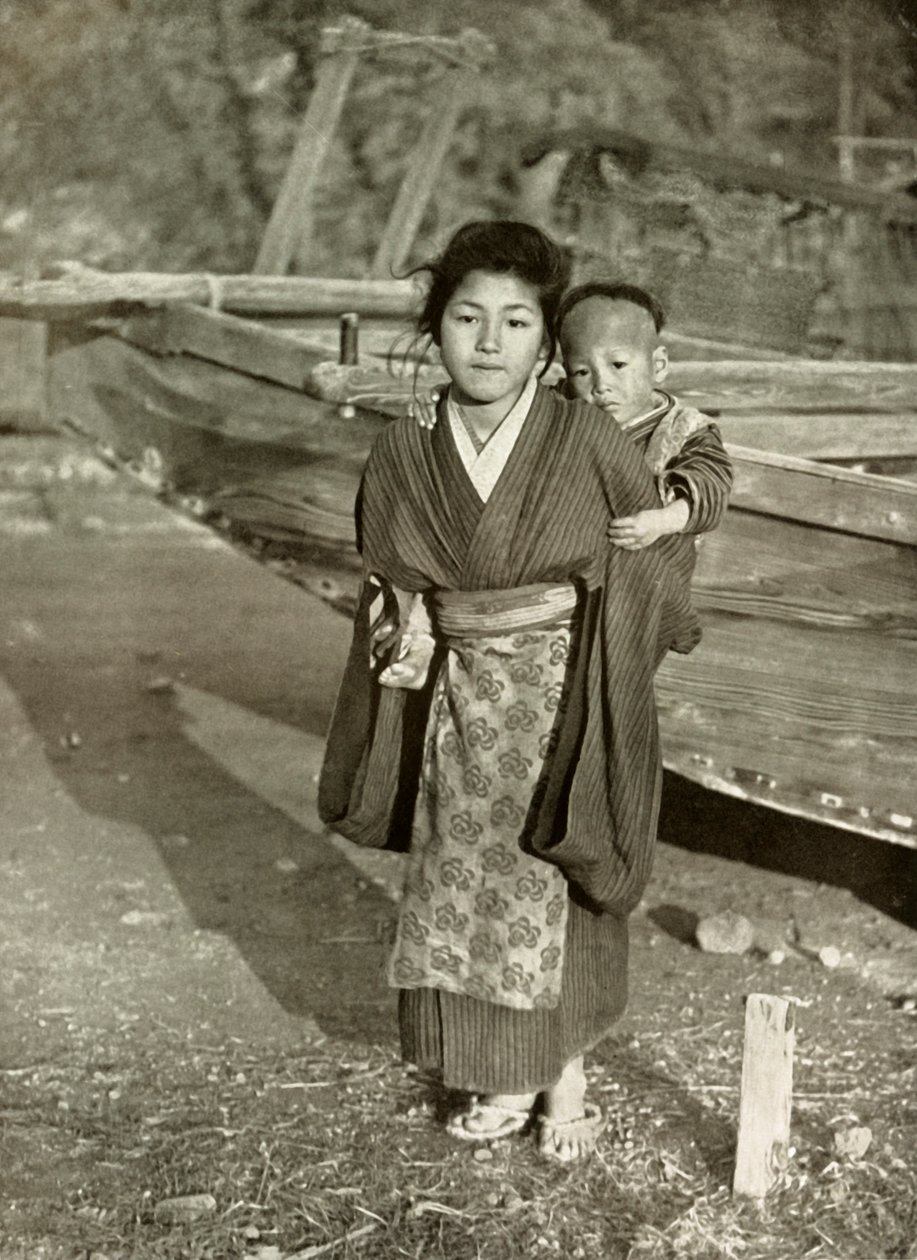 A Fishermans Children, 1910. alkotó: Herbert Ponting