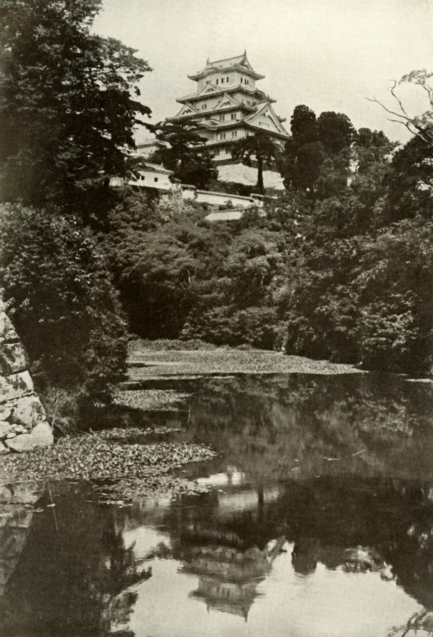 Egy régi feudális kastély a várárokból, 1910. alkotó: Herbert Ponting