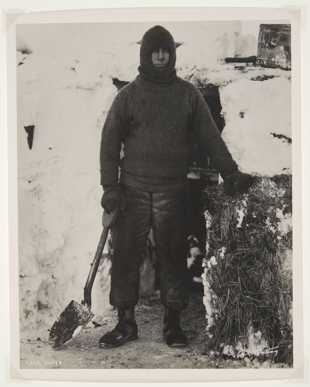 Oates százados a Terra Nova-expedíció során (1910-13) a Déli-sarkra (bromid nyomat) alkotó: Herbert Ponting