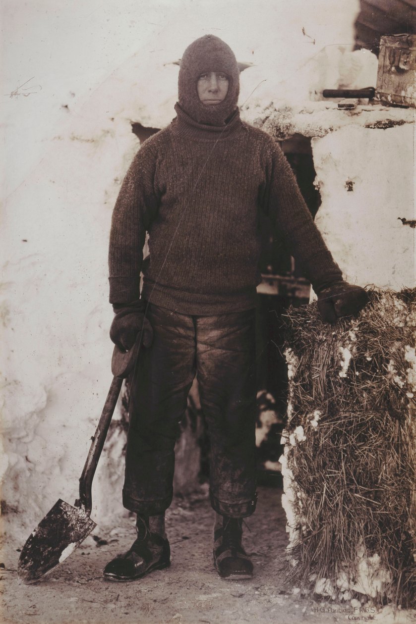 Kapitány L.E.G. Zab az istállóajtó mellett alkotó: Herbert Ponting