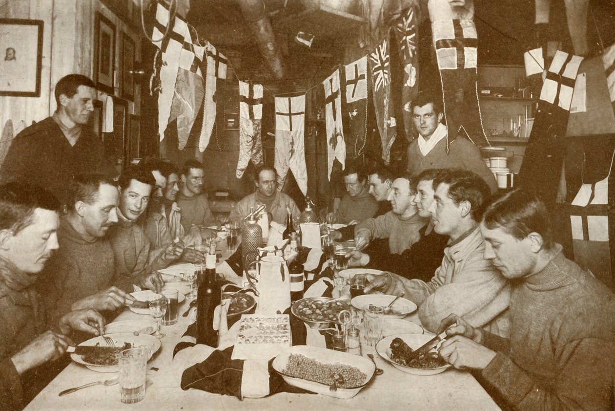 Scott kapitány utolsó születésnapi vacsorája, 1911. június 6., 1913 alkotó: Herbert Ponting