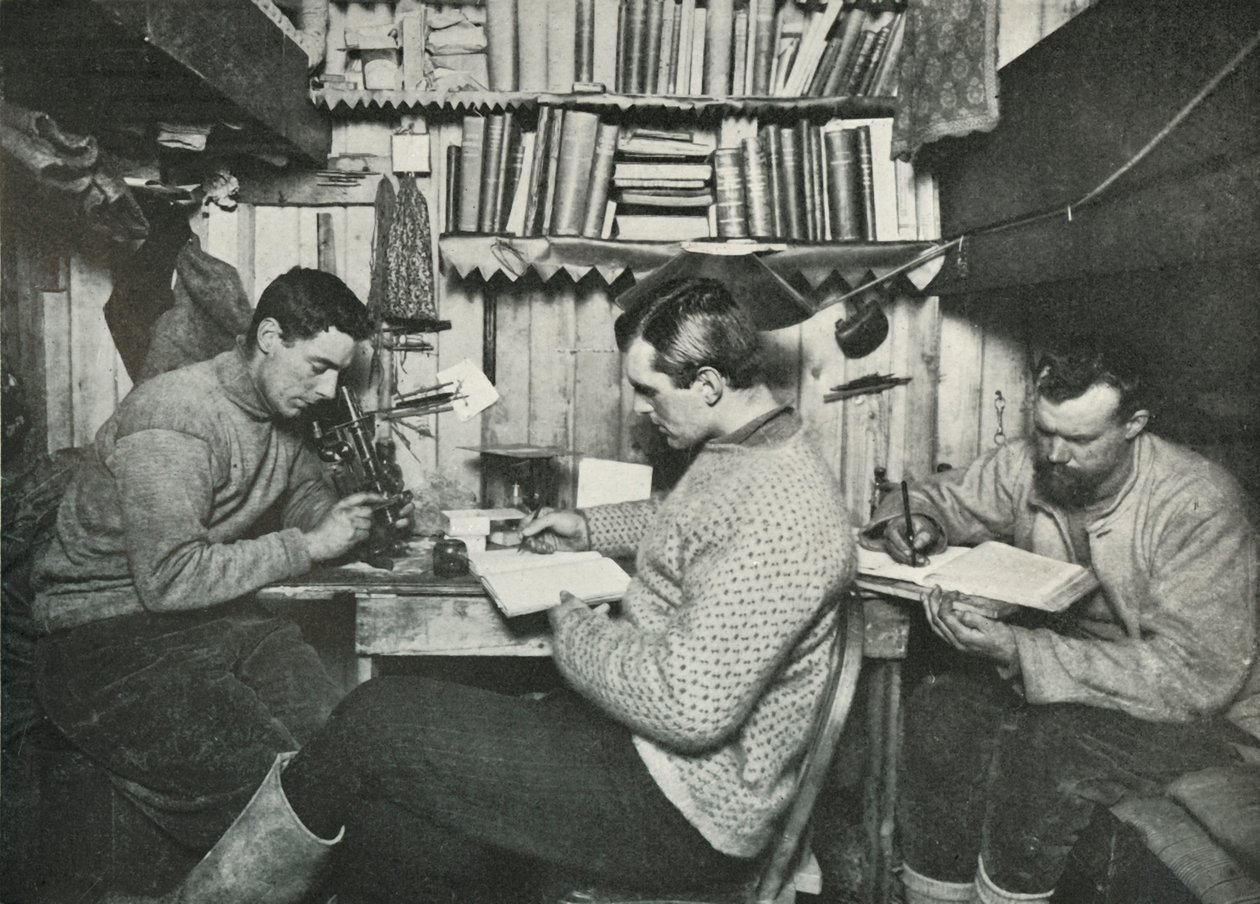 Debenham, Gran és Taylor a fülkéjükben, 1911. május 18., 1913. alkotó: Herbert Ponting
