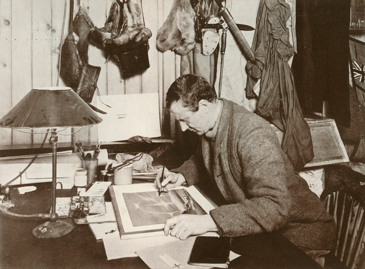Dr. Wilson az 1911., 1913., 258. oldalon található vázlat kidolgozása alkotó: Herbert Ponting